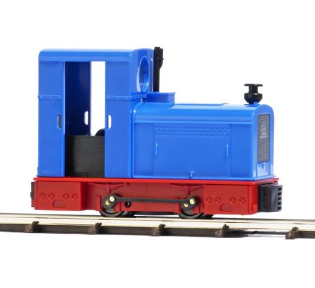 12132 - Motorová lokomotiva »Deutz OMZ 122 F«, modrá s červeným pojezdem