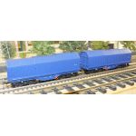 76446 - 2-dílný set: 4 osé teleskopické vozy na přepravu svitků oceli ZSSK Cargo