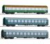 501755 - Třídílný set rychlíku Vindobona díl 1 - vozy Bm ČSD, A DR a B DR