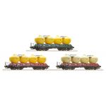 77001 - 3-dílný set vozů na přepravu cementu Uacs 451.1 ČSD
