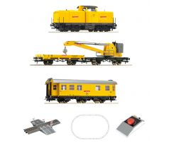 5100002 - Analogová startovací souprava: Dieselová lokomotiva řady 212 s jeřábovým vlakem DB AG