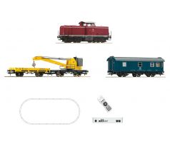 5110004 - z21 start digitální startset - Dieselová lokomotiva řady 211 s jeřábovým vlakem DB, DCC