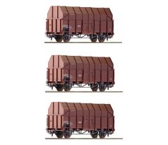 6600056 - Set se třemi vozy pro přepravu pilin Fb ÖBB