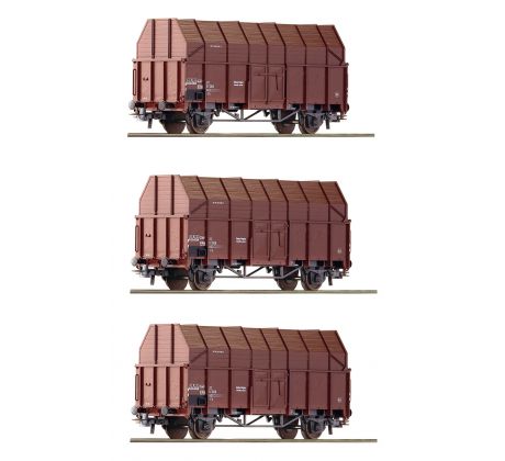 6600056 - Set se třemi vozy pro přepravu pilin Fb ÖBB
