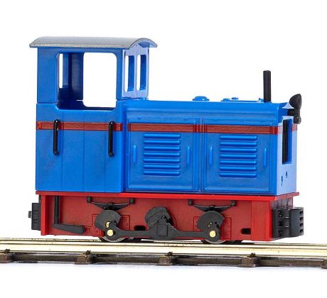 12122 - Motorová lokomotiva LKM Ns 2f, modro-červená
