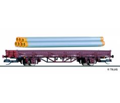 14759 - Nízkostěnný nákladní vůz Kns ČSD, s nákladem potrubí