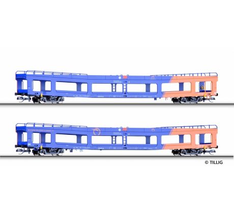 01668 - Set dvou vozů DDm 916 pro přepravu automobilů ZSSK