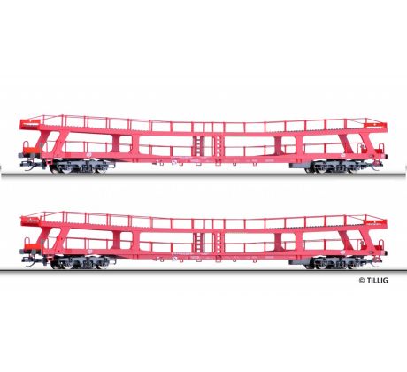 01670- Set dvou vozů DDm 916 pro přepravu automobilů ČD