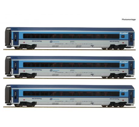 74068 - 3-dílný set rychlíkových vozů Railjet ČD