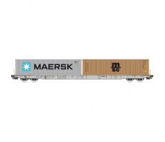 96010031 - Plošinový vůz Sggnss s nákladem kontejnerů VTG Maersk + MSC