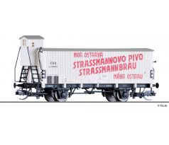 17392 - 2. osý chladící vůz na přepravu piva Lp ČSD Strassmanovo pivo