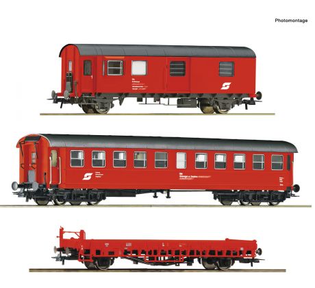 76050 - 3-dílný stavební vlak ÖBB