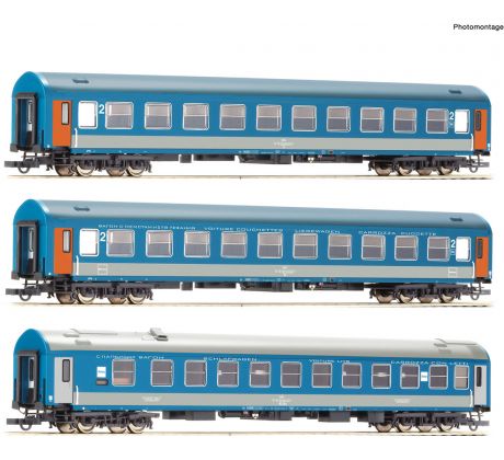 74188 - třídílný set rychlíku 375 „Vindobona“ - vozy MÁV
