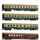 74189 - čtyřdílný set rychlíku 375 „Vindobona“ - vozy DR