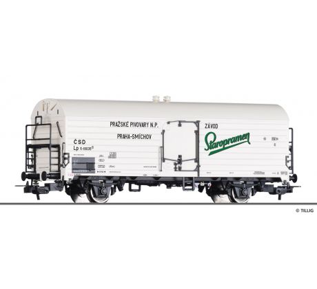 77035 - 2. osý chladící vůz LP ČSD n.p. Staropramen