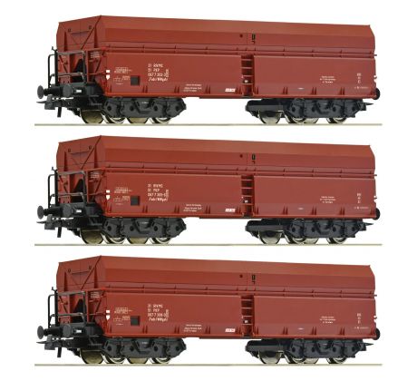 6600044 - Třívozový set samovýsypných vozů Fads (WWyah) PKP