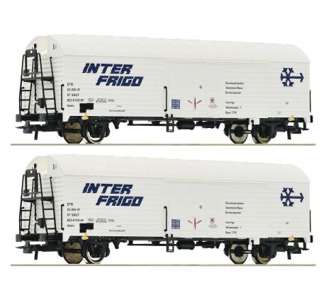 76040 - dvoudílný set 2. osých vozů Ibbehs SNCF INTERFRIGO