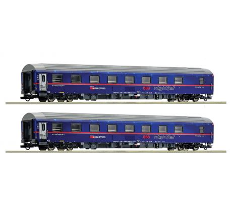 6200021 - Dvouvozová souprava lůžkových vozů WLABmz ÖBB/SBB