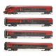74037 - 4-dílný set rychlíkových vozů Railjet ÖBB