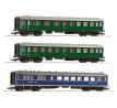 6200036 - Set tří kořistních rychlíkových vozů ČSD. epocha III
