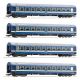 6200031 - Čtyřvozový set rychlíkových vozů Y/B 70 MÁV - retro souprava