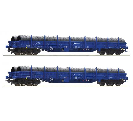 6600099 - Dvouvozový set čtyřnápravových klanicových vozů Res PKP Cargo