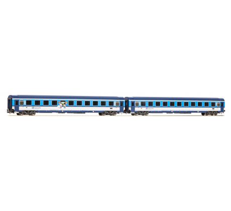 58270 - 2. dílný set IC vozů Bmz ČD (kino vůz + vůz 2. třídy)