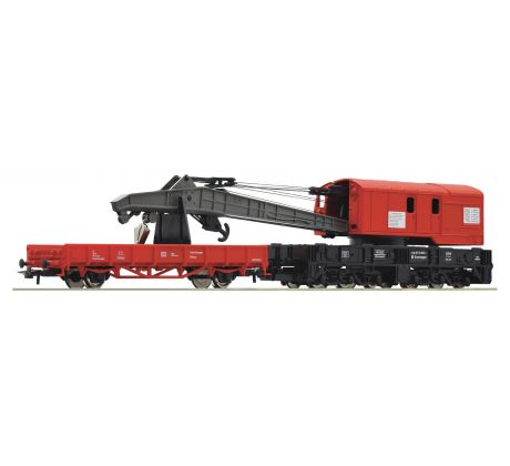 56240 - Kolejový jeřáb s ochranným vozem DB AG