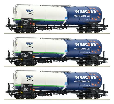6600054 - Set 4. osých kotlových vozů Zans „OMV“ Wascosa