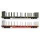 76021 - Set dvou plošinových vozů s klanicemi Rnoos-uz ÖBB