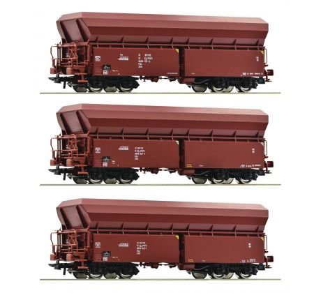 77037 - Třívozový set samovýsypných vozů Fals PKP Cargo