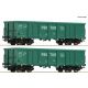 77032- set se dvěmi 4-nápravovými otevřenými nákladními vozy typu Eaos PL-PROTOR