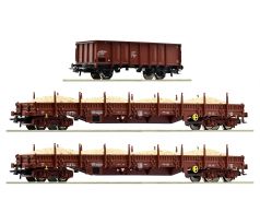 77041 - Set se třemi nákladními vozy (2x Res a 1x El) DR