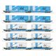 6600019 - Set pěti dvoukapsových vozů EUROWAGON T3000e naložených nákladními přívěsy a 45′ kontejnery