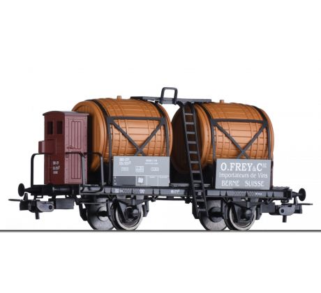 76763 - 2-osý kotlový vůz na přepravu vína P „O. Frey & Cie. Weinimporte“ SBB-CFF