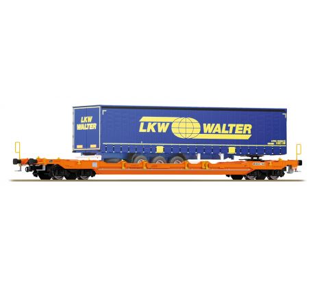6600063 - 4. osý kapsový vůz Sdgnss/T5 Wascosa, ložený návěsem LKW Walter