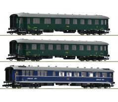 6200036 - Set tří kořistních rychlíkových vozů ČSD. epocha III