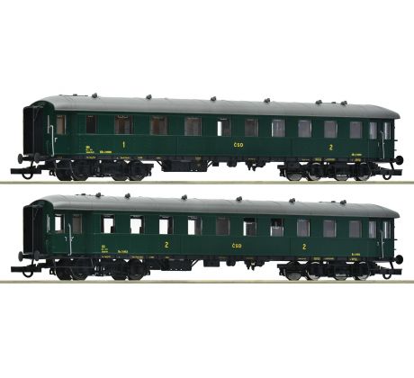 6200037 - Set dvou kořistních rychlíkových vozů ČSD. epocha III