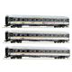 74018 - třídílný set rychlíkových vozů 1x ABbmdz a 2x Bmz ALEX
