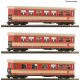 6240004 - Set se třemi 4-nápravovými úzkorozchodnými osobními vozy 2. třídy typ B4ip/s ÖBB