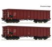 6600171 - Set se dvěma otevřenými nákladními vozy typu Eaos PKP