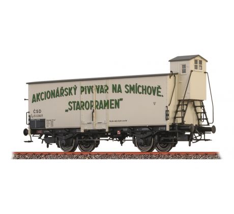 51261 - 2. osý krytý vůz Lp ČSD "Staropramen"
