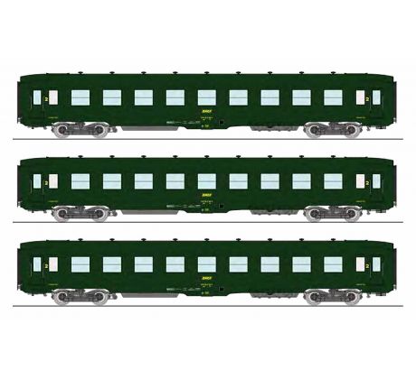 VB-405 - Ser tří 4-osých lehátkových vozů 2. třídy DEV AO B9c9 SNCF
