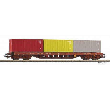 24539 - 4-osý plošinový vůz Rgs SNCB se třemi kontejnery