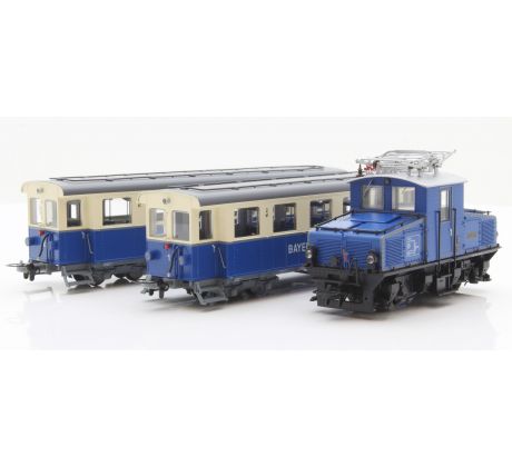 H43106 - Bavorská horská dráha Zugspitzbahn - elektrická lokomotiva se 2 osobními vozy