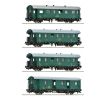 6200088 - Souprava se třemi osobními vozy a zavazadlovým vozem (ex DRG 'Donnerbüchsen') ČSD