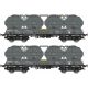 900023 - Set dvou vozů čtyřnápravových vozů na sypké hmoty typu Uacs-x PKP