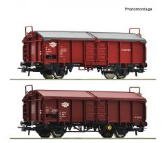 6600116 - 2-dílný set vozů s posuvnými střechami Tcs MÁV