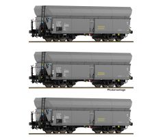 6600325 - 3-dílný set Souprava vozů samovýsypných vozů Fads/Wap ČSD