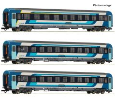 6200228 - Třívozový set rychlíkových vozů ABmz a Bmz MÁV